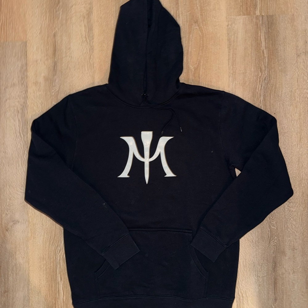 Black and Silver Hooded Sweatshirt with Stylish Design